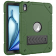 For iPad Air 11 2025 / 2024 Armor Holder Silicone Hybrid PC Tablet Case(Army Green Black) - iPad Air 11 2025 / 2024 Cases by PMC TechLife | Online Shopping South Africa | PMC TechLife | Buy Now Pay Later Mobicred