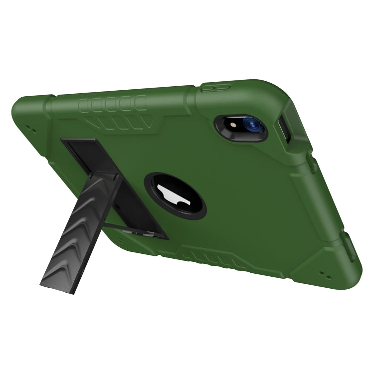 For iPad Air 11 2025 / 2024 Armor Holder Silicone Hybrid PC Tablet Case(Army Green Black) - iPad Air 11 2025 / 2024 Cases by PMC TechLife | Online Shopping South Africa | PMC TechLife | Buy Now Pay Later Mobicred
