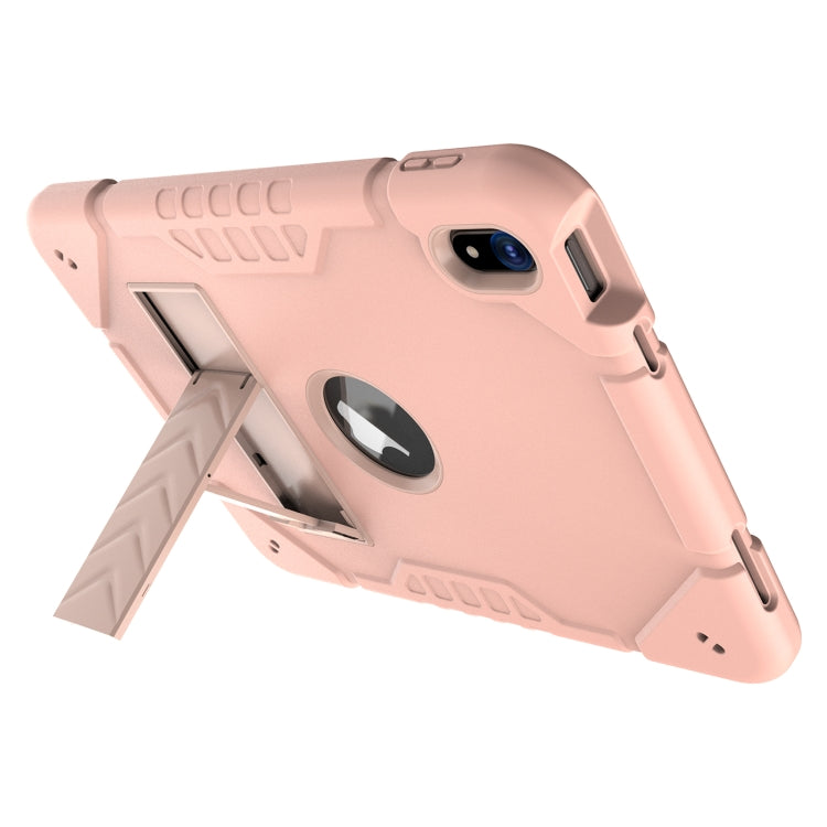For iPad Air 11 2025 / 2024 Armor Holder Silicone Hybrid PC Tablet Case(Rose Gold) - iPad Air 11 2025 / 2024 Cases by PMC TechLife | Online Shopping South Africa | PMC TechLife | Buy Now Pay Later Mobicred