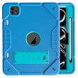 For iPad Pro 11 2024 Armor Holder Silicone Hybrid PC Tablet Case(Blue) - iPad Pro 11 2024 Cases by PMC TechLife | Online Shopping South Africa | PMC TechLife | Buy Now Pay Later Mobicred