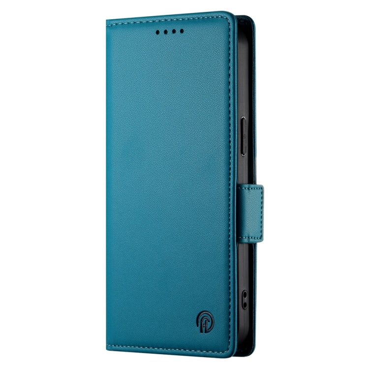 For iPhone 16 Pro Side Buckle Magnetic Frosted Leather Phone Case(Blue) - free shipping - PMC TechLife - Order now!