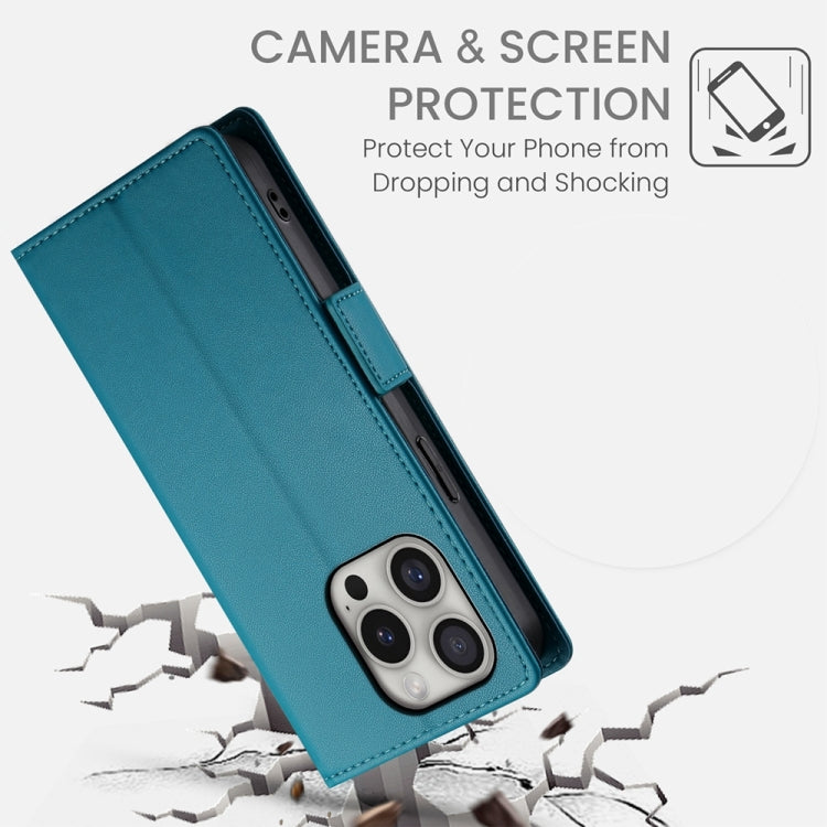 For iPhone 16 Pro Side Buckle Magnetic Frosted Leather Phone Case(Blue) - free shipping - PMC TechLife - Order now!