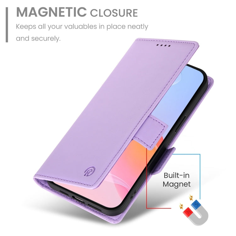 For iPhone 16 Pro Side Buckle Magnetic Frosted Leather Phone Case(Purple) - iPhone 16 Pro Cases by PMC TechLife | Online Shopping South Africa | PMC TechLife | Buy Now Pay Later Mobicred