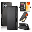 For iPhone 16 Plus Side Buckle Magnetic Frosted Leather Phone Case(Black) - iPhone 16 Plus Cases by PMC TechLife | Online Shopping South Africa | PMC TechLife | Buy Now Pay Later Mobicred