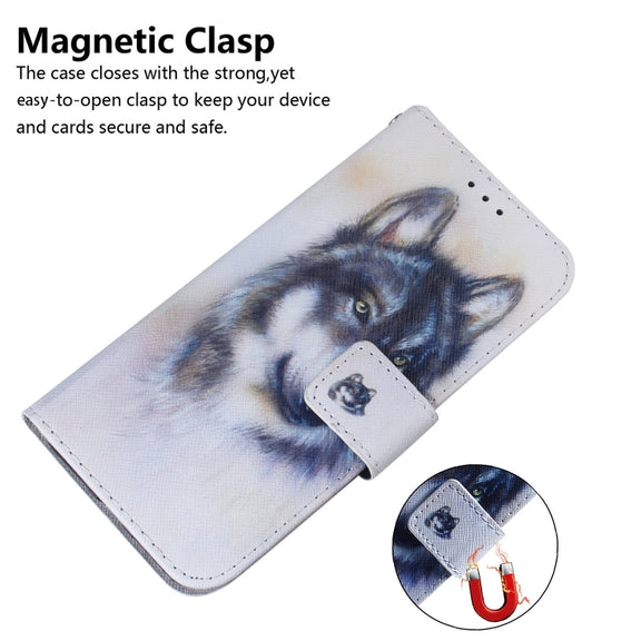For Xiaomi Redmi K70 Pro / K70 Coloured Drawing Flip Leather Phone Case(White Wolf)