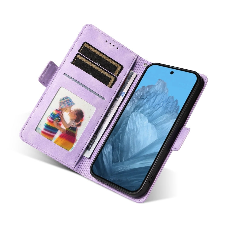 For Google Pixel 9 / 9 Pro Embossed Rhombus Starry Leather Phone Case(Purple) - Google Cases by PMC TechLife | Online Shopping South Africa | PMC TechLife | Buy Now Pay Later Mobicred