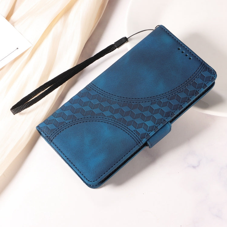 For Google Pixel 9 Pro XL Embossed Rhombus Starry Leather Phone Case(Blue)