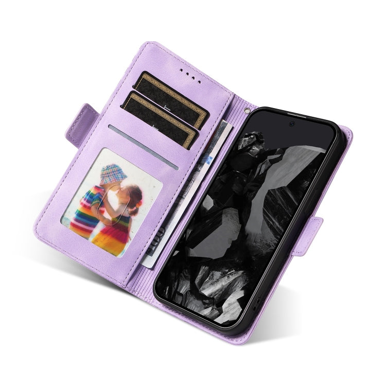 For Google Pixel 9 Pro XL Embossed Rhombus Starry Leather Phone Case(Purple) - Google Cases by PMC TechLife | Online Shopping South Africa | PMC TechLife | Buy Now Pay Later Mobicred