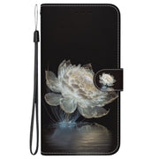 For Xiaomi Redmi K70 Pro / K70 Crystal Texture Colored Drawing Leather Phone Case(Crystal Peony)