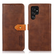 For Samsung Galaxy S25 Ultra 5G KHAZNEH Dual-color Cowhide Texture Flip Leather Phone Case(Brown) - Galaxy S25 Ultra 5G Cases by PMC TechLife | Online Shopping South Africa | PMC TechLife | Buy Now Pay Later Mobicred