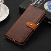 For Samsung Galaxy S25 Ultra 5G KHAZNEH Dual-color Cowhide Texture Flip Leather Phone Case(Brown)