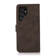 For Samsung Galaxy S25 Ultra 5G KHAZNEH Matte Texture Leather Phone Case(Brown)