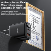 Yesido YC12U 20W USB-C / Type-C + USB Digital Display Charger, Specification:US Plug(Black)