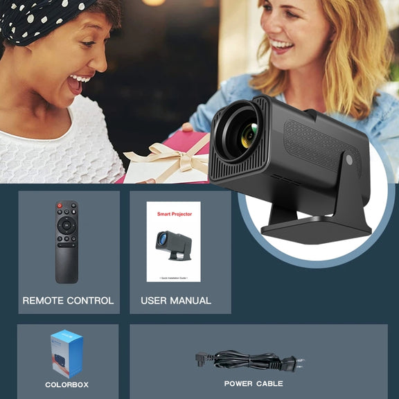 Y6S 4K Android 12.0 Portable Home HD Mini WiFi Projector(EU Plug)