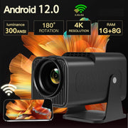 Y6S 4K Android 12.0 Portable Home HD Mini WiFi Projector(EU Plug)