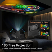 Y6S 4K Android 12.0 Portable Home HD Mini WiFi Projector(EU Plug)