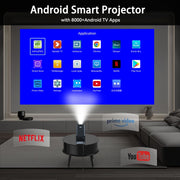 Y6S 4K Android 12.0 Portable Home HD Mini WiFi Projector(EU Plug)