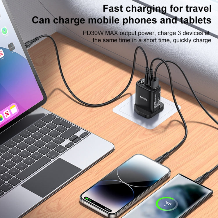 Yesido YC88 30W USB + Dual USB-C / Type-C Digital Display Charger, Specification:UK Plug(Black) - USB Charger by Yesido | Online Shopping South Africa | PMC TechLife | Buy Now Pay Later Mobicred