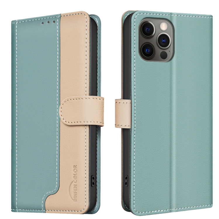 For iPhone 16 Pro Max Color Matching RFID Anti-theft Leather Phone Case(Green) - free shipping - PMC TechLife - Order now!