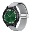 20mm Magnetic Silver Buckle Silicone Leather Watch Band(Grey) - free shipping - PMC TechLife - Order now!