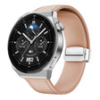 22mm Magnetic Silver Buckle Silicone Leather Watch Band(Pink) - free shipping - PMC TechLife - Order now!
