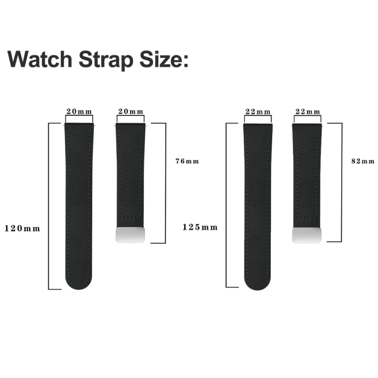 20mm Magnetic Silver Buckle Silicone Leather Watch Band(Starlight)