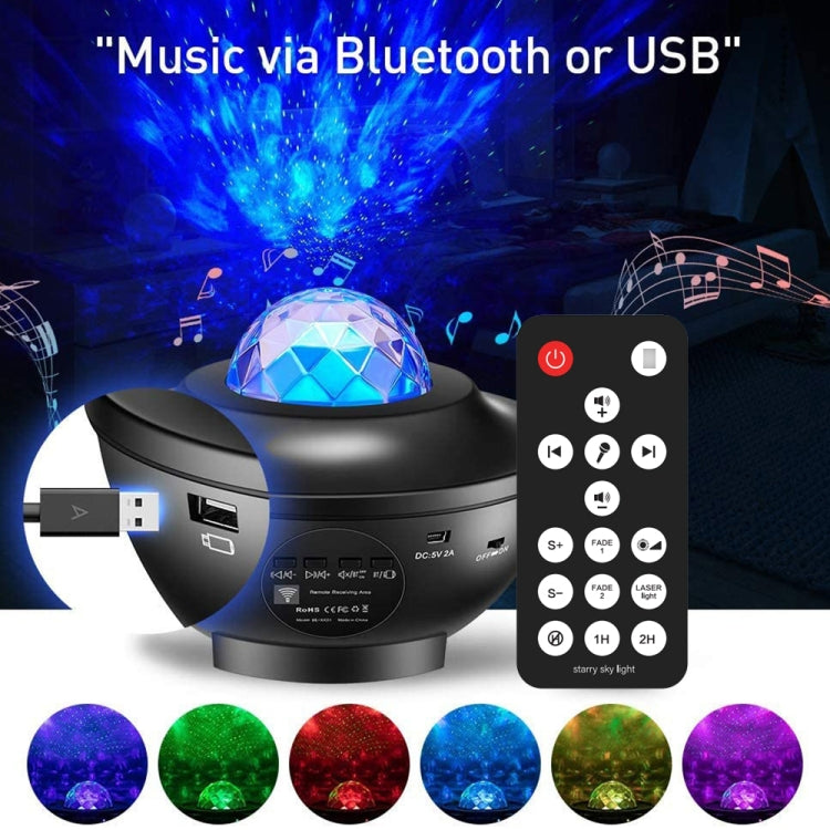 G004 Small Bowl Starry Projection Lamp Laser Light with Bluetooth Speaker(Black) - Projection Lamp by PMc TechLife | Online Shopping South Africa | PMc TechLife | Buy Now Pay Later Mobicred