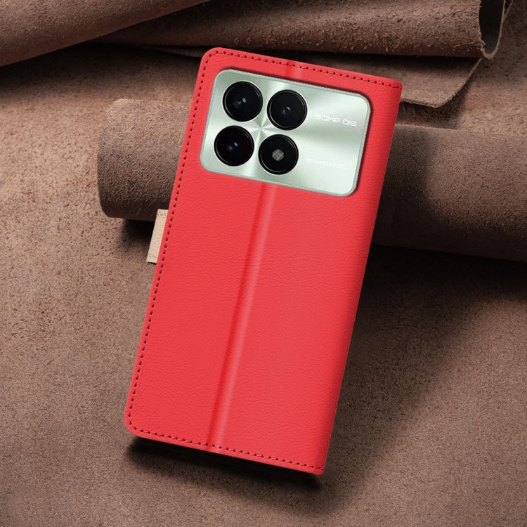 For Xiaomi Redmi K70 / K70 Pro Color Matching RFID Anti-theft Leather Phone Case(Red)