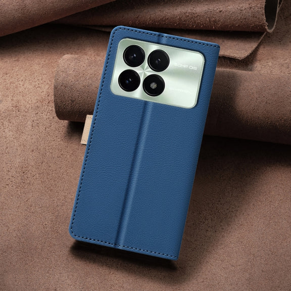For Xiaomi Redmi K70 / K70 Pro Color Matching RFID Anti-theft Leather Phone Case(Blue)