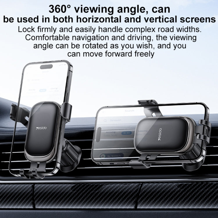 Yesido C247 Air Vent Gravity Car Holder(Black) - Universal Car Holders by Yesido | Online Shopping South Africa | PMC Jewellery | Buy Now Pay Later Mobicred