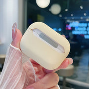 For AirPods 2 / 1 Cookies Pattern Earbuds Box Frosted TPU Case(Beige)