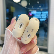 For AirPods Pro 2 Cookies Pattern Earbuds Box Frosted TPU Case(Beige)