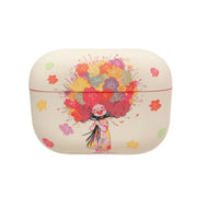 For AirPods 3 Girl Pattern Earbuds Box Frosted TPU Case(Flower)