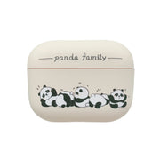 For AirPods Pro 2 Panda Pattern Earbuds Box Frosted TPU Case(Panda Family)