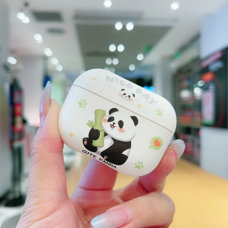 For AirPods Pro 2 Panda Pattern Earbuds Box Frosted TPU Case(Cute Panda) - For AirPods Pro 2 by PMC Jewellery | Online Shopping South Africa | PMC Jewellery | Buy Now Pay Later Mobicred
