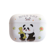 For AirPods Pro 2 Panda Pattern Earbuds Box Frosted TPU Case(Cute Panda)