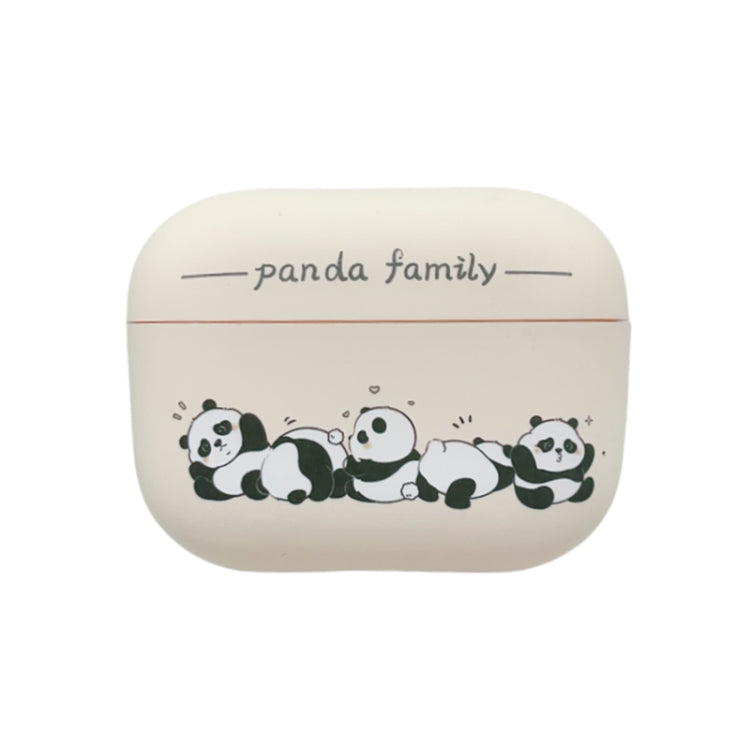 For AirPods Pro Panda Pattern Earbuds Box Frosted TPU Case(Panda Family) - For AirPods Pro by PMC Jewellery | Online Shopping South Africa | PMC Jewellery | Buy Now Pay Later Mobicred