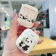 For AirPods Pro 2 Panda Pattern Earbuds Box Frosted TPU Case(Panda Family)