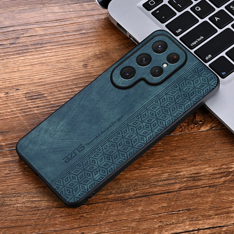 For Samsung Galaxy S25 Ultra 5G AZNS 3D Embossed Skin Feel Phone Case(Dark Green)