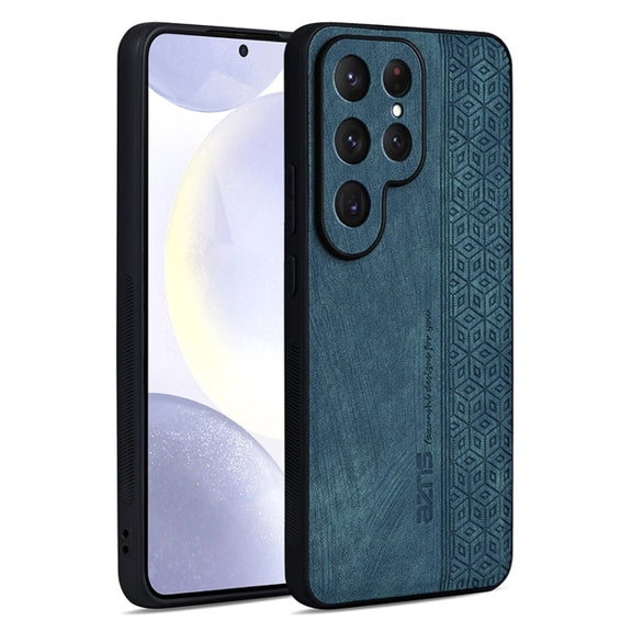 For Samsung Galaxy S25 Ultra 5G AZNS 3D Embossed Skin Feel Phone Case(Dark Green)