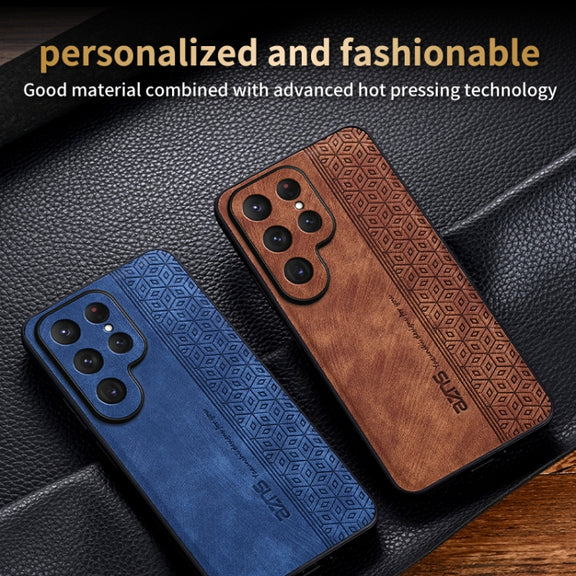For Samsung Galaxy S25 Ultra 5G AZNS 3D Embossed Skin Feel Phone Case(Sapphire Blue)
