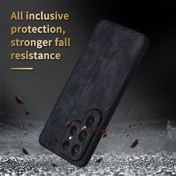 For Samsung Galaxy S25 Ultra 5G AZNS 3D Embossed Skin Feel Phone Case(Sapphire Blue)