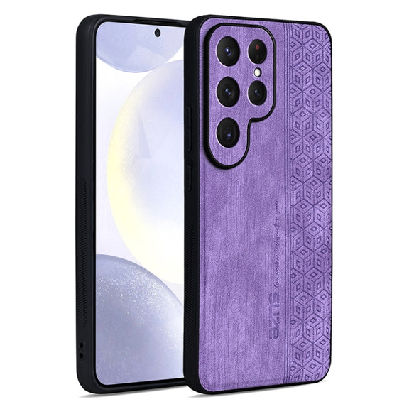 For Samsung Galaxy S25 Ultra 5G AZNS 3D Embossed Skin Feel Phone Case(Purple)