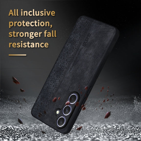 For Samsung Galaxy S25+ 5G AZNS 3D Embossed Skin Feel Phone Case(Dark Green)