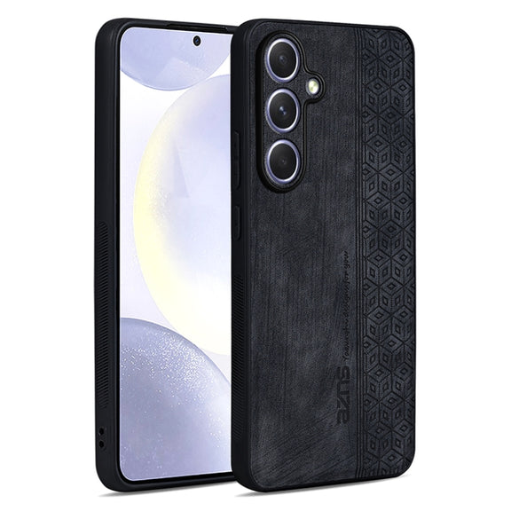For Samsung Galaxy S25 5G AZNS 3D Embossed Skin Feel Phone Case(Black)