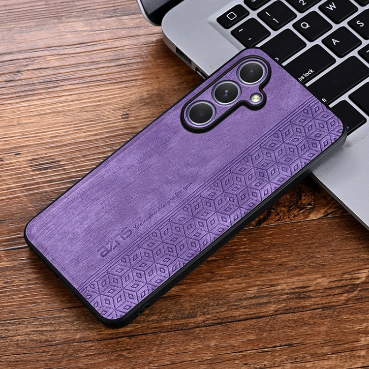 For Samsung Galaxy S25 5G AZNS 3D Embossed Skin Feel Phone Case(Purple)