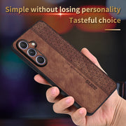 For Samsung Galaxy S25 5G AZNS 3D Embossed Skin Feel Phone Case(Brown)