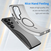 For Samsung Galaxy S25 Ultra MagSafe Frosted Translucent TPU + PC Full Coverage Phone Case(Black)