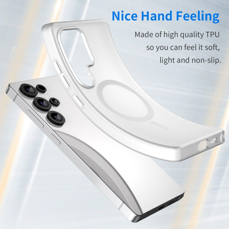 For Samsung Galaxy S25 Ultra MagSafe Frosted Translucent TPU + PC Full Coverage Phone Case(White) - Galaxy S25 Ultra 5G Cases by PMC Jewellery | Online Shopping South Africa | PMC Jewellery | Buy Now Pay Later Mobicred