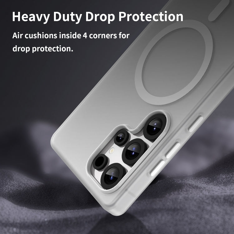 For Samsung Galaxy S25 Ultra MagSafe Frosted Translucent TPU + PC Full Coverage Phone Case(White) - Galaxy S25 Ultra 5G Cases by PMC Jewellery | Online Shopping South Africa | PMC Jewellery | Buy Now Pay Later Mobicred